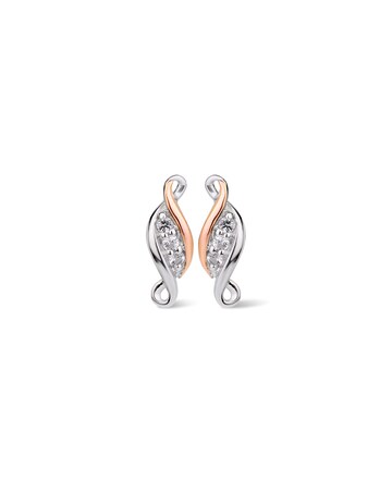 Past Present Future Sterling Silver Earrings with Topaz