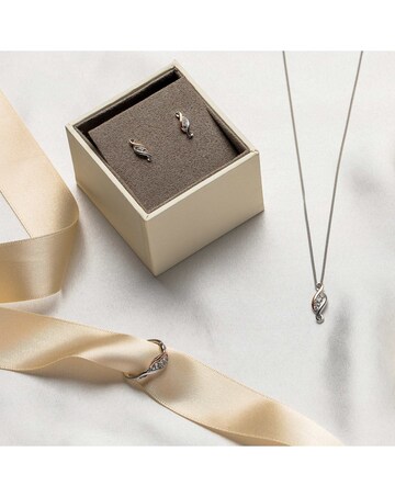 Past Present Future Sterling Silver Earrings with Topaz