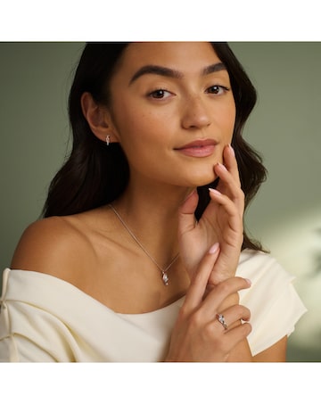 Past Present Future Sterling Silver Pendant with Topaz