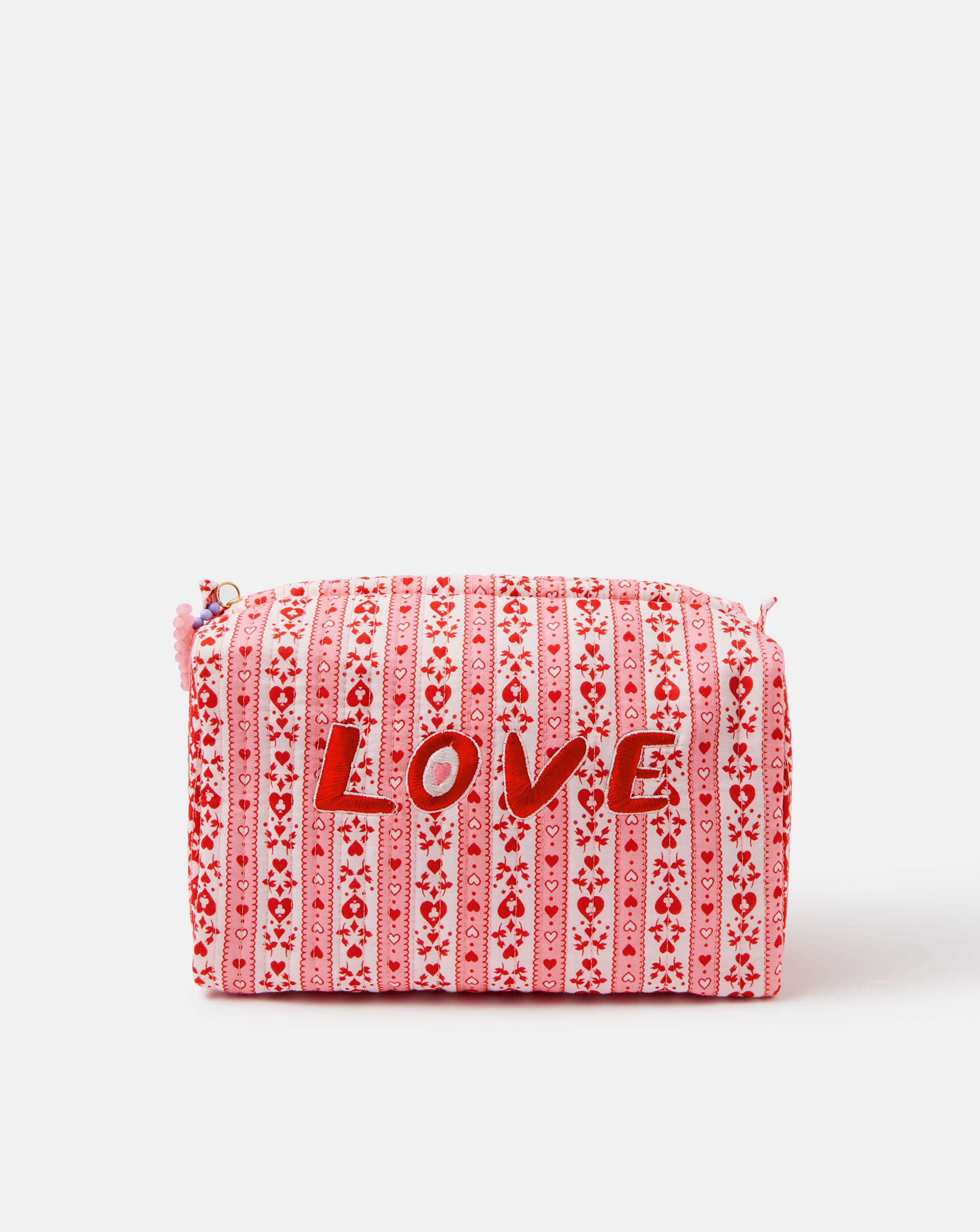 New In - Accessorize Heart Print Wash Bag