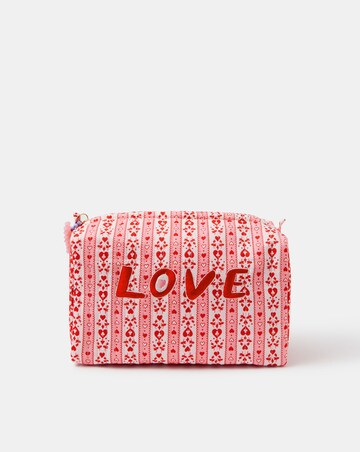 Accessorize Heart Print Wash Bag