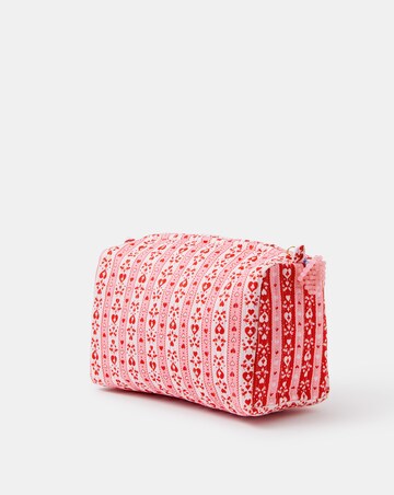 Accessorize Heart Print Wash Bag