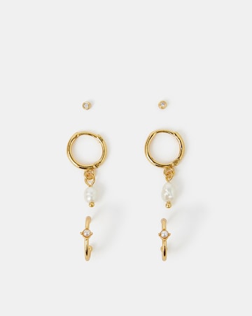 Accessorize 14ct Gold-Plated Stud Hoops