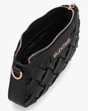 Valentino Bags Ennis Black Woven Shoulder Bag