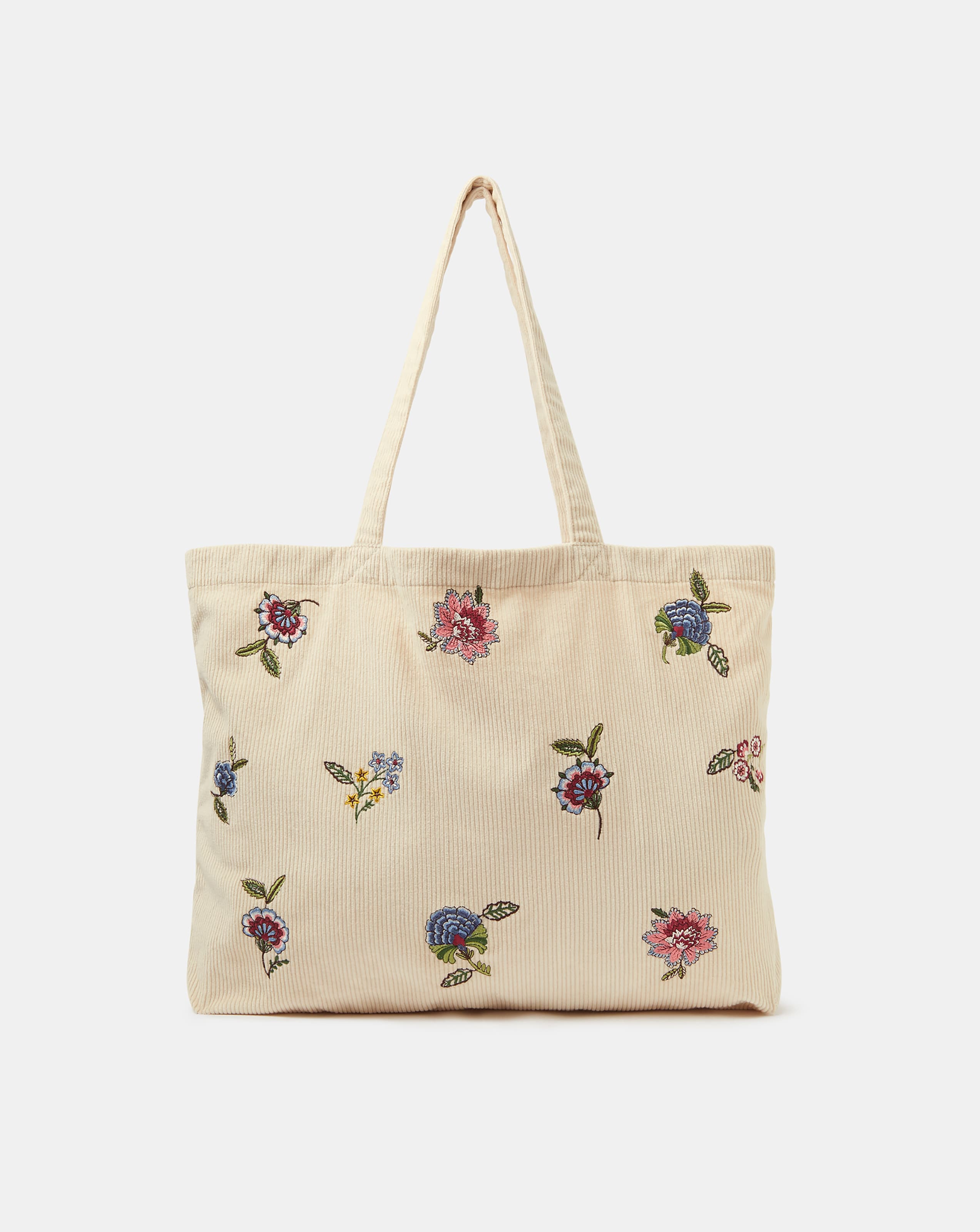 New In - Accessorize Floral Corduroy Shopper Bag