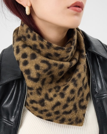 Accessorize Leopard Print Triangle Scarf