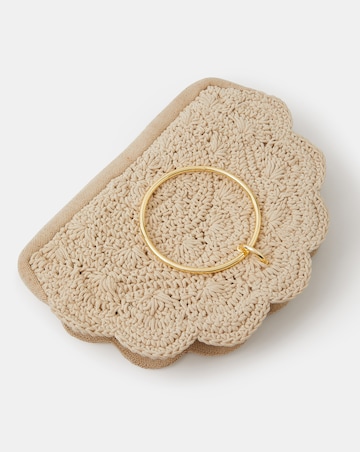 Accessorize Crochet Scallop Ring Bag
