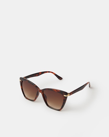 Accessorize Tort  Arm Cateye Sunglasses