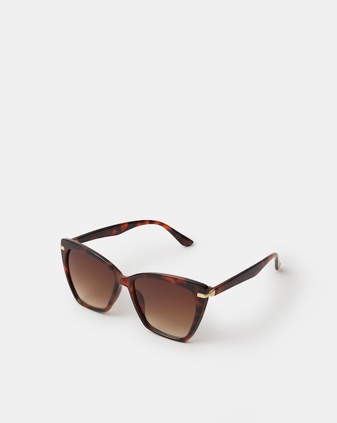 Accessorize Tort  Arm Cateye Sunglasses