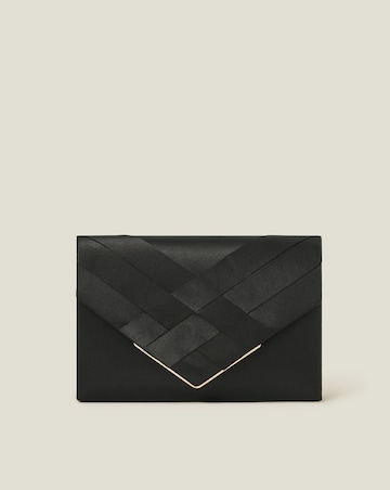 Accessorize Woven Satin Clutch Bag