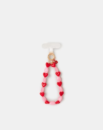 Accessorize Heart Bead Wrist Phone Strap