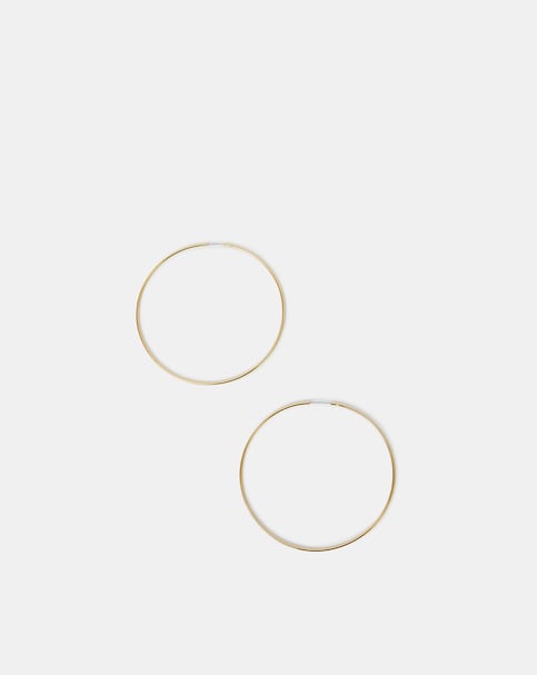 Accessorize Gold-Plated Large Thin Hoops
