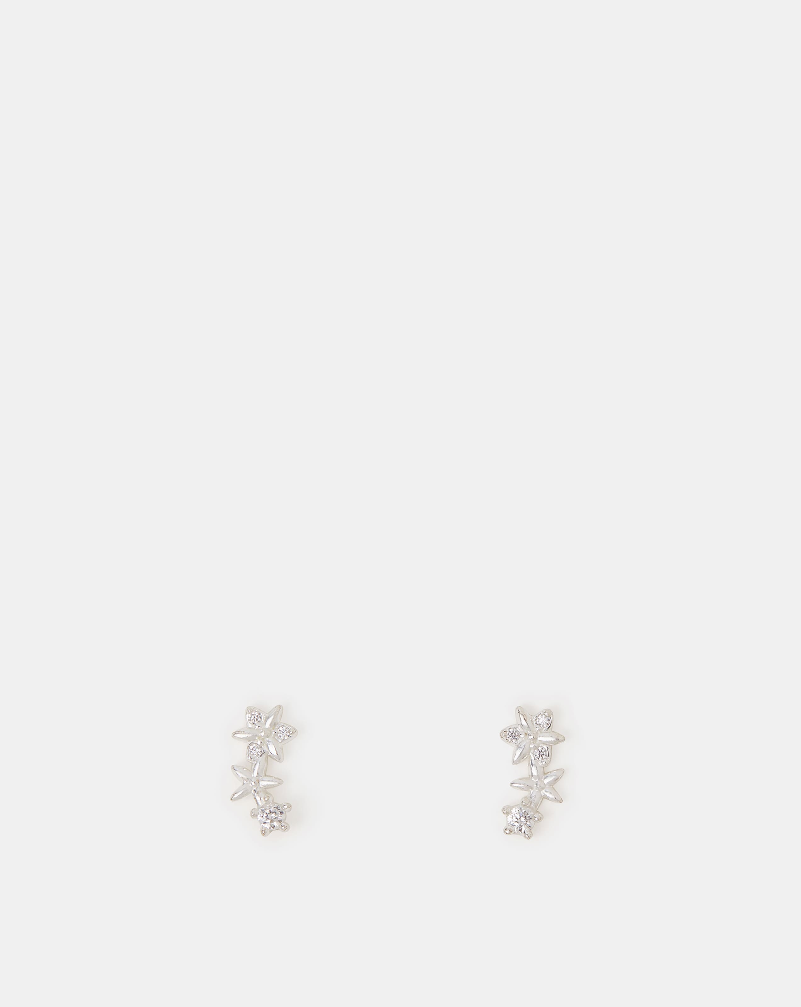 New In - Accessorize Sparkle Flower Stud Earrings