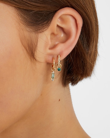 Accessorize Gemstone Earrings Gold