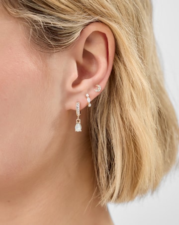 Accessorize Stone Stud & Hoop Earrings