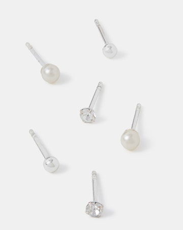 Accessorize Sterling Silver-Plated Studs