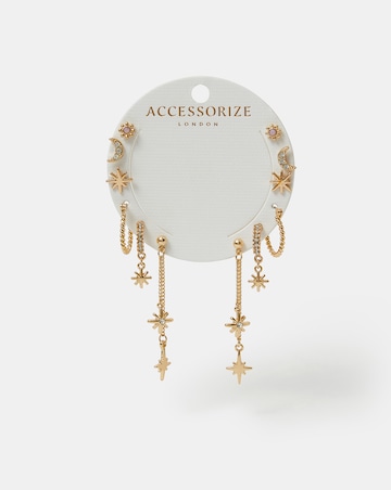 Accessorize Celestial Chain Stud Earring