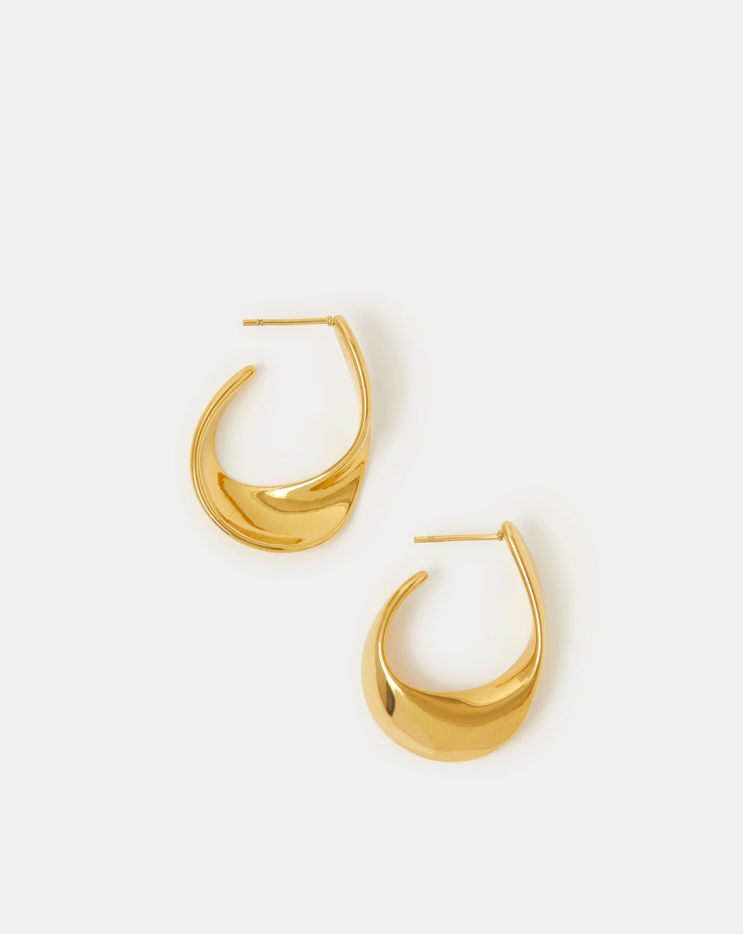 New In - Accessorize Oval Twist Hoop Earrings