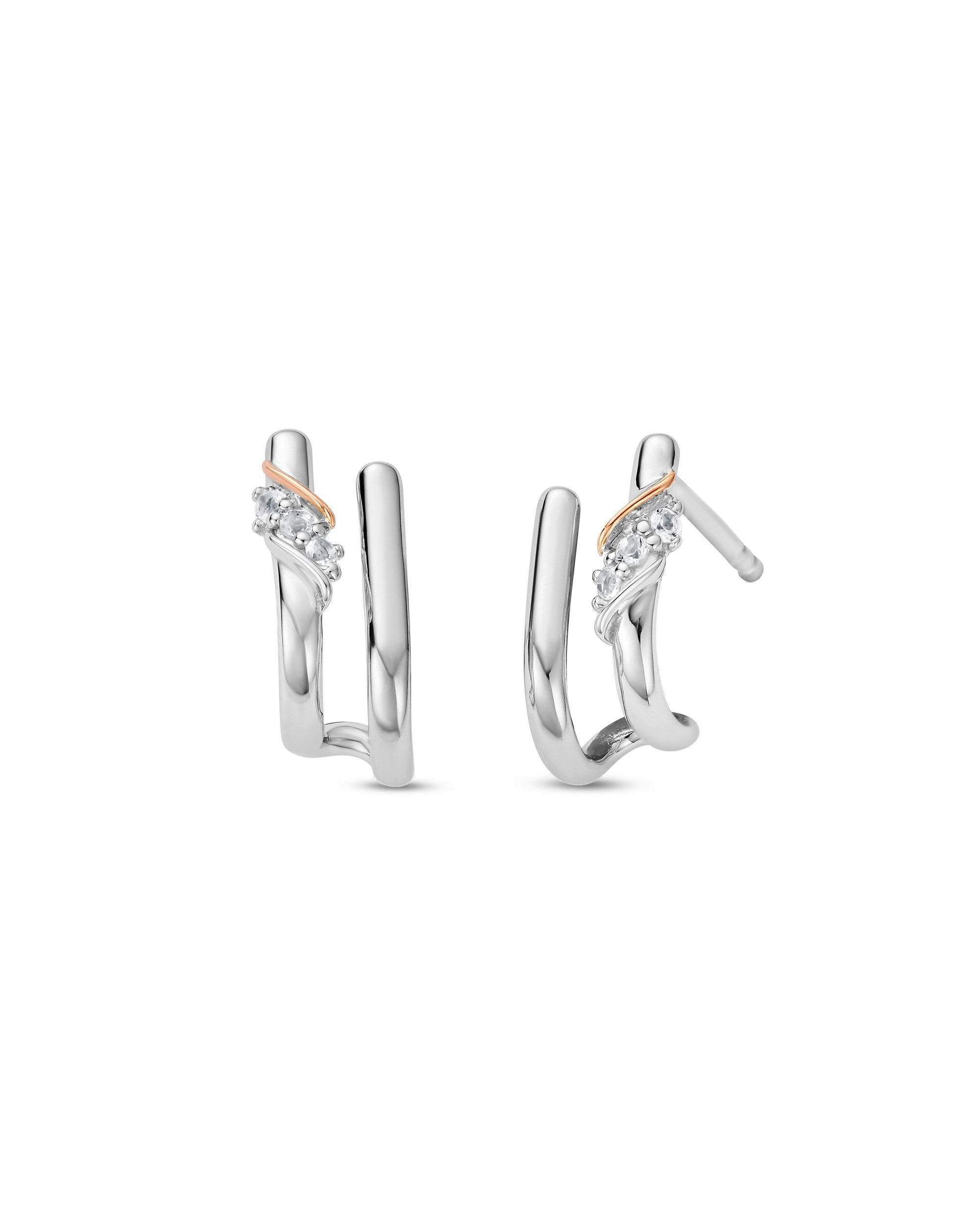 New In - Past Present Future Curve Stud Earrings