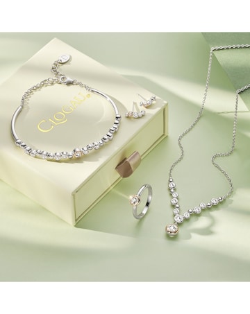 Clogau Celebration Sterling Silver Drop Necklace with Topaz