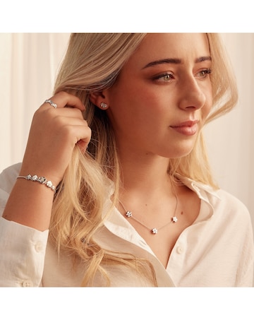 Nature's Wonder Sterling Silver Forget-Me-Not Stud Earrings with Blue Topaz