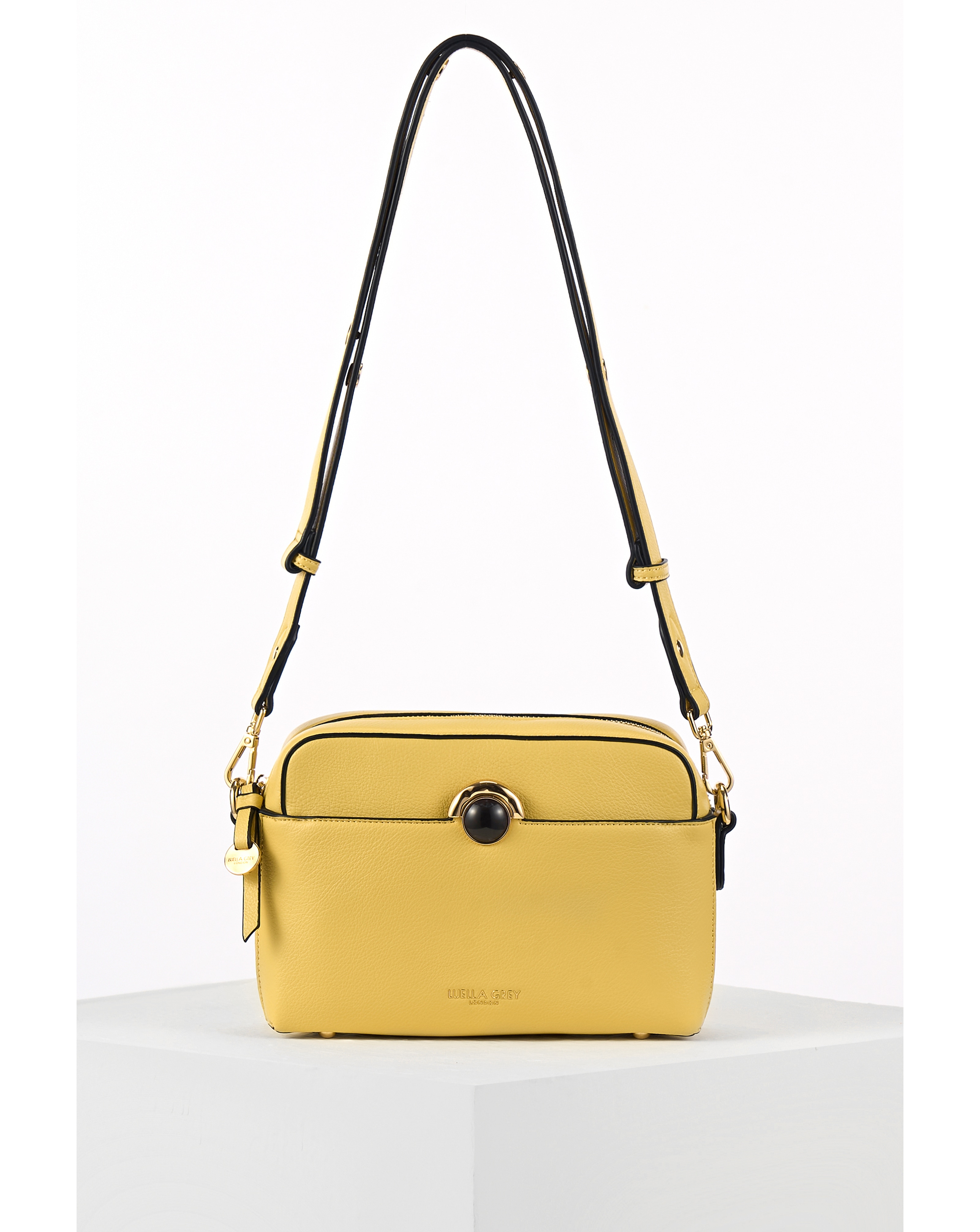 New In - Luella Grey Sian Yellow Camera Crossbody