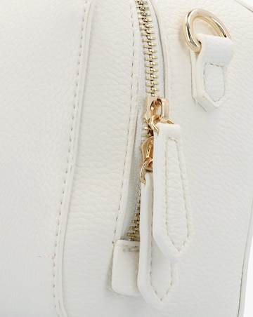 Valentino Bags Pattie Haversack White Pebbled Cross Body Bag