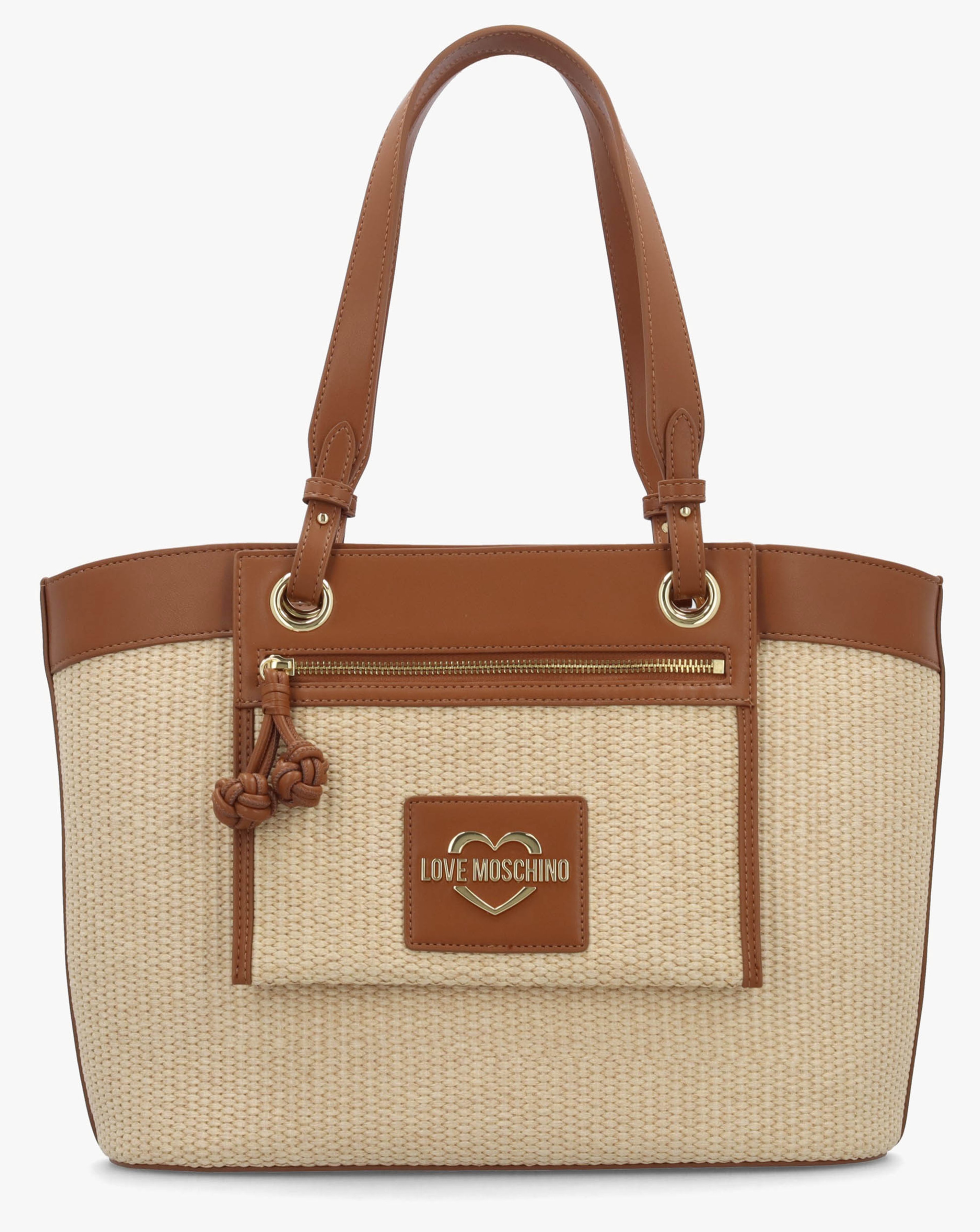 New In - Love Moschino Straw Chic Tan Tote Bag