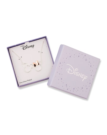 Minnie & Mickey Silver Necklace