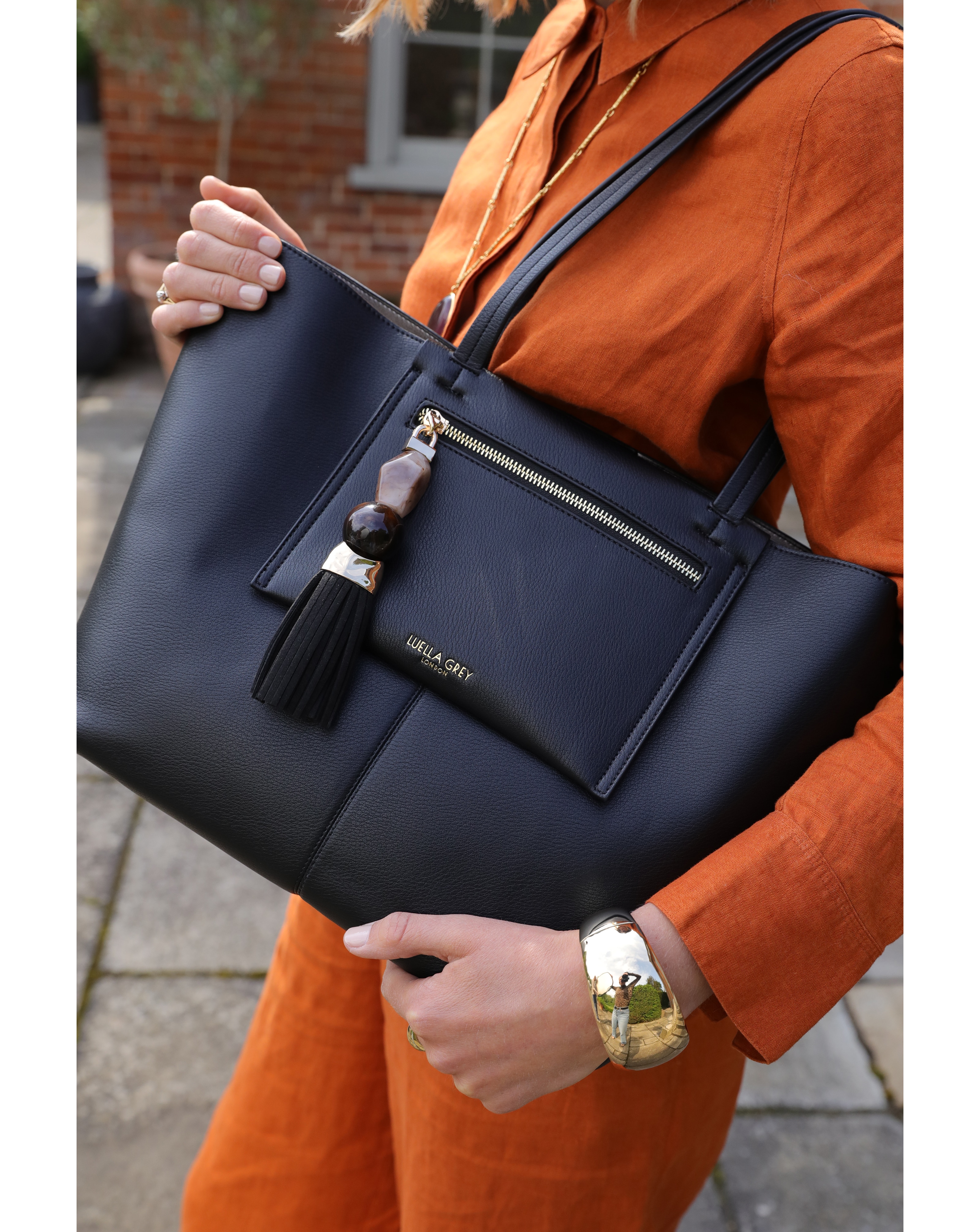 Luella Grey Cindy Black Casual Tote
