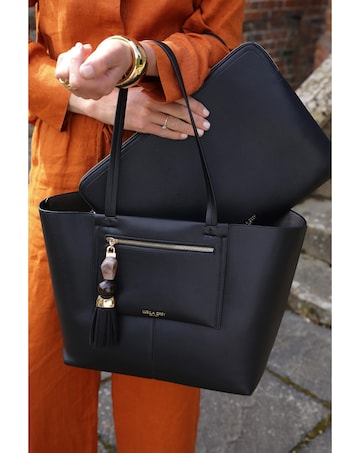 Luella Grey Cindy Black Casual Tote