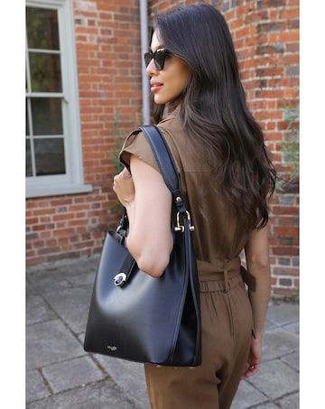 Luella Grey  Andrea Black Hobo Tote