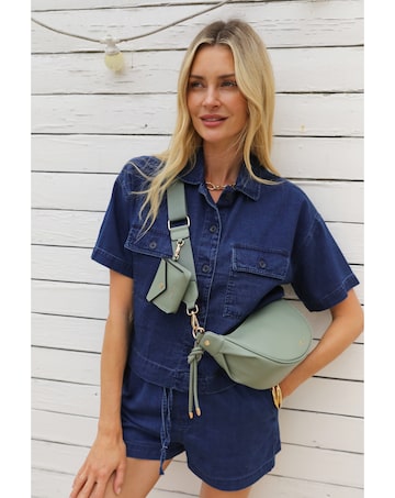 Luella Grey Lolly Green Sling Bag