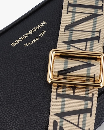 Emporio Armani Piped Black & Silver Camera Bag