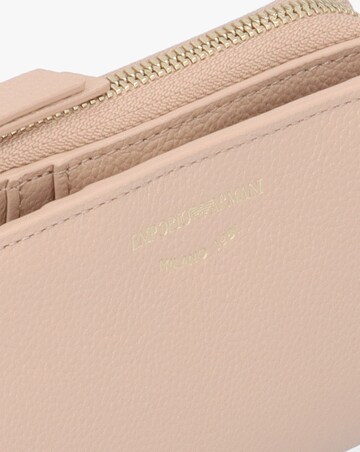 Emporio Armani Bifold Nude Tumbled Leather Zip Around Wallet