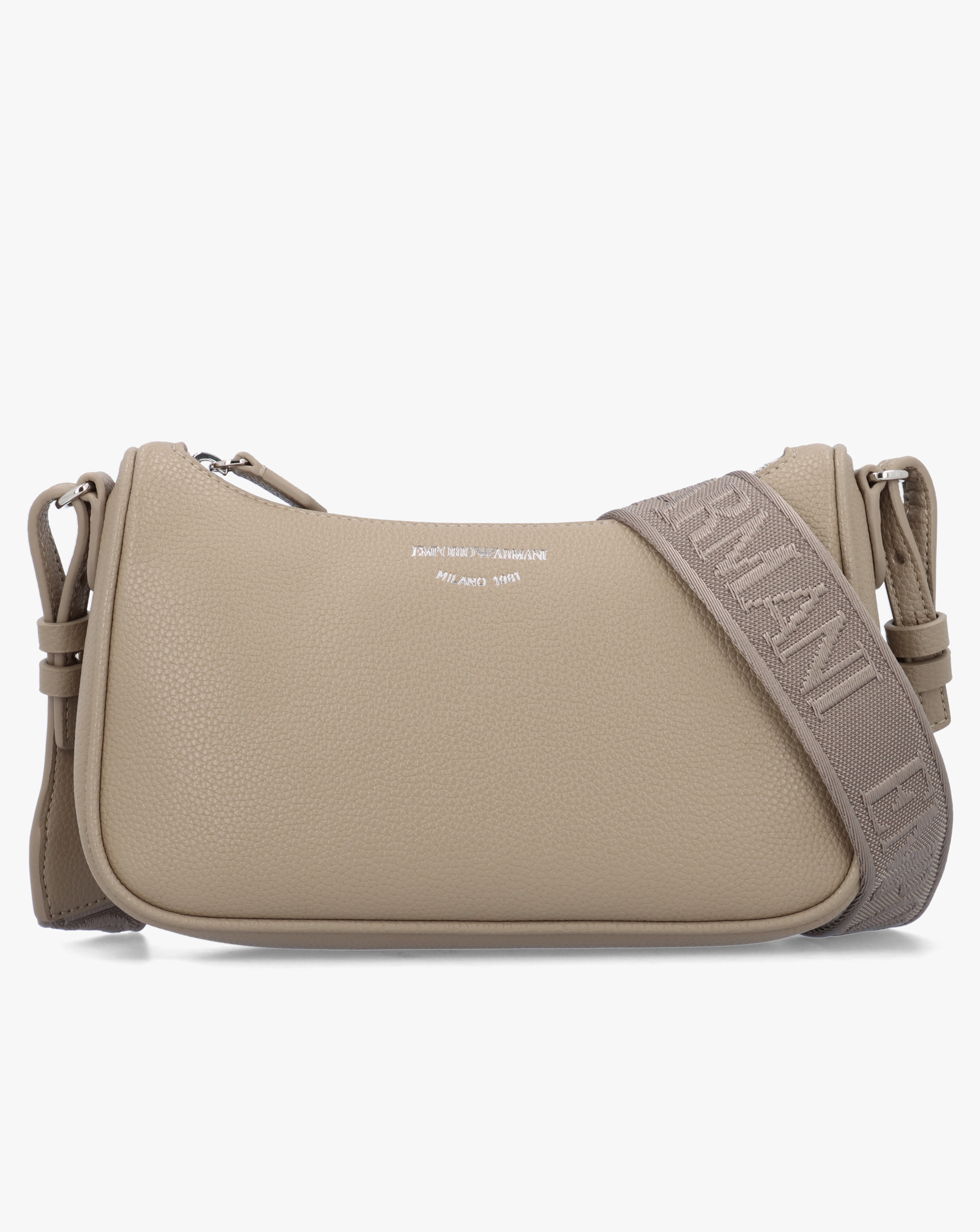 New In - Emporio Armani Lilly Pebble Baguette Bag - Taupe