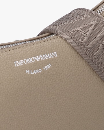 Emporio Armani Lilly Taupe Pebbled Baguette Bag
