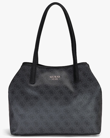Guess Vikky II Coal Logo Tote Bag