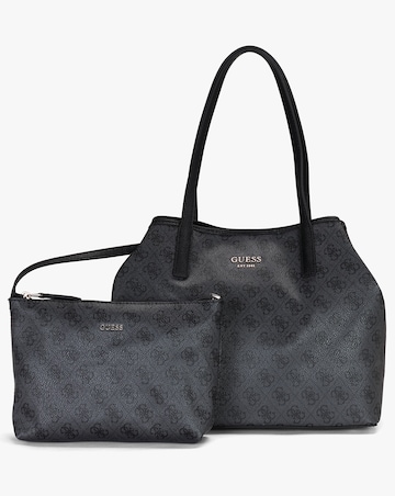 Guess Vikky II Coal Logo Tote Bag