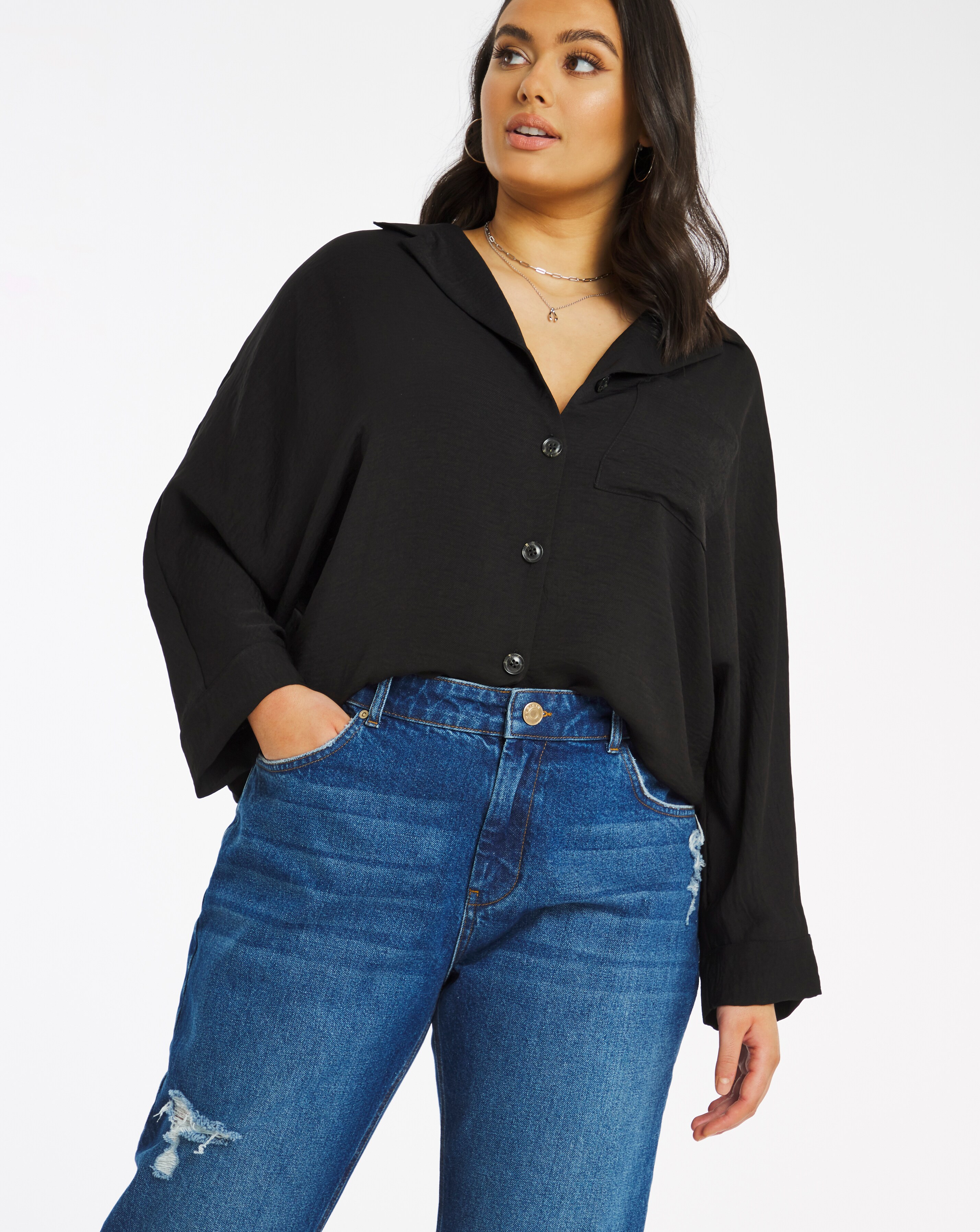 Riley Ripped Slouch Boyfriend Jeans | Simply Be Riley Ripped Slouch Boyfriend Jeans | Simply Be