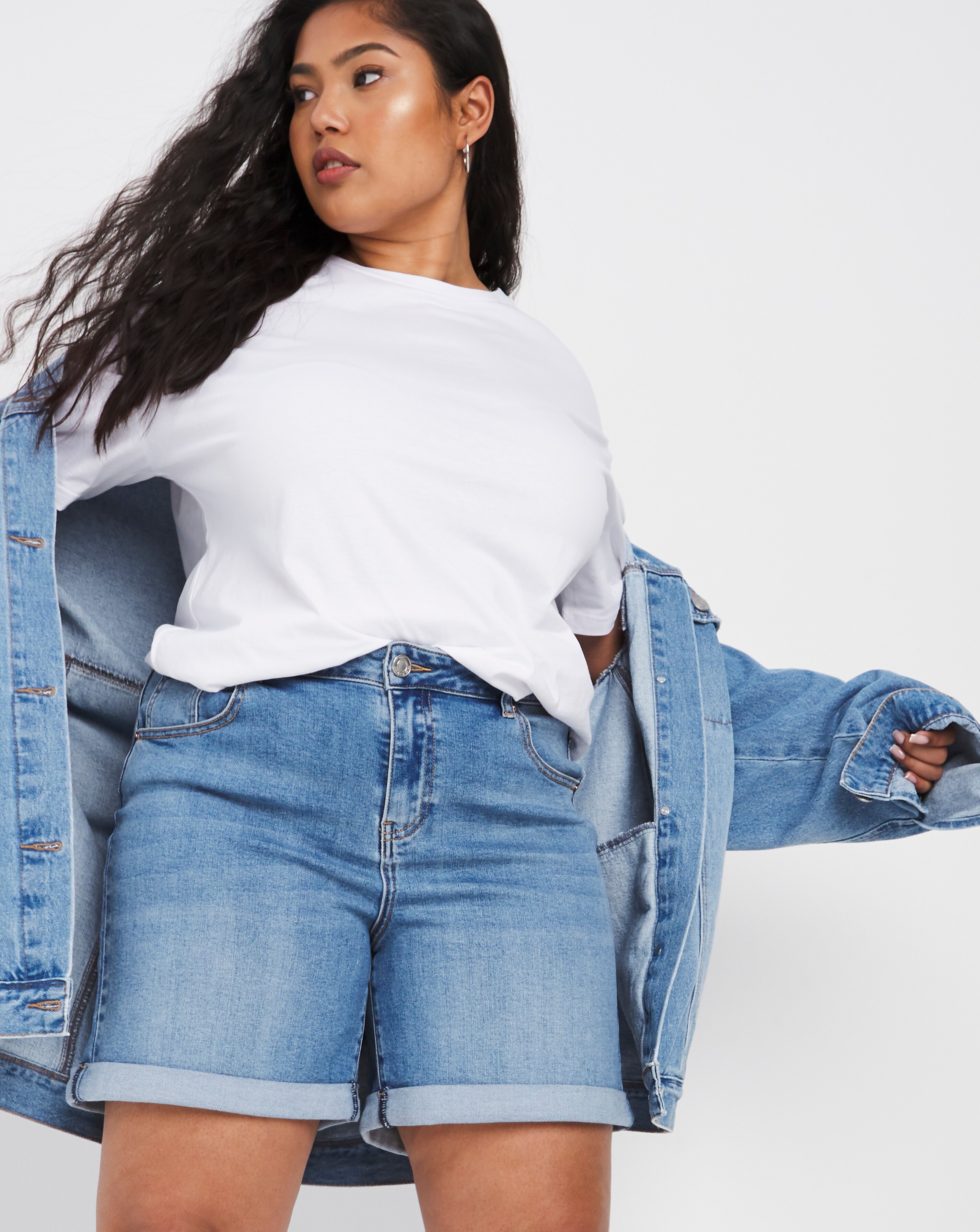 Simply be denim shorts clearance