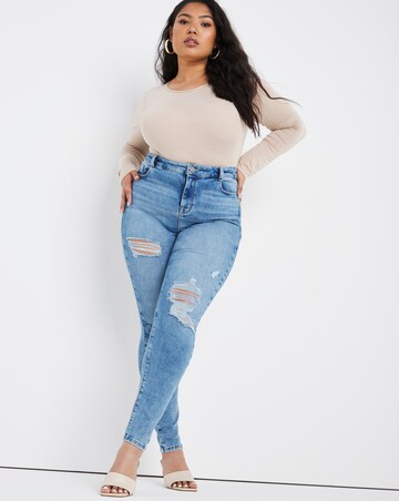 Simply be chloe ripped jeans clearance