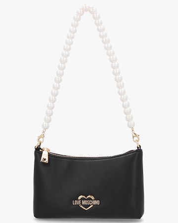 Love Moschino Black Pearl Handle Shoulder Bag
