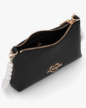 Love Moschino Black Pearl Handle Shoulder Bag