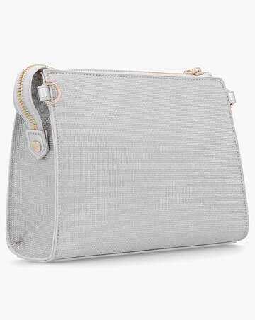 Valentino Bags Chiaia Silver Glitter Pochette Bag