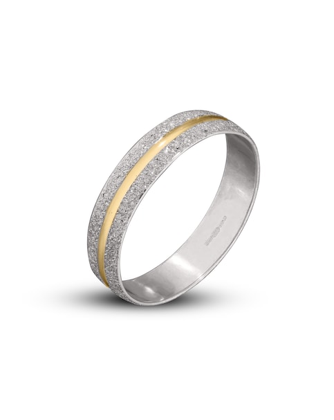 9ct 4mm frosted wedding band ring