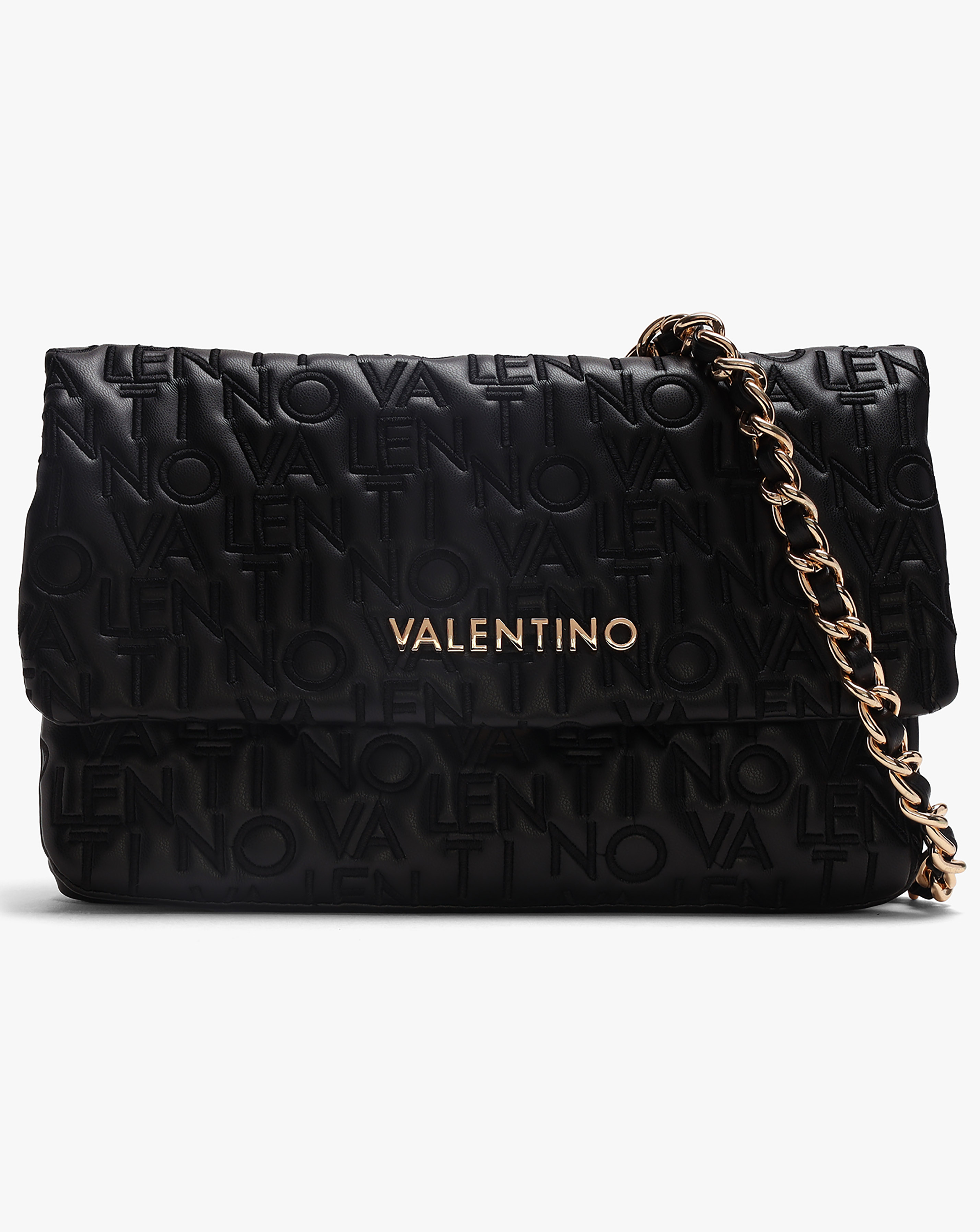 Valentino Bags Dram Black Embroidered Logo Cross Body Bag Simply Be