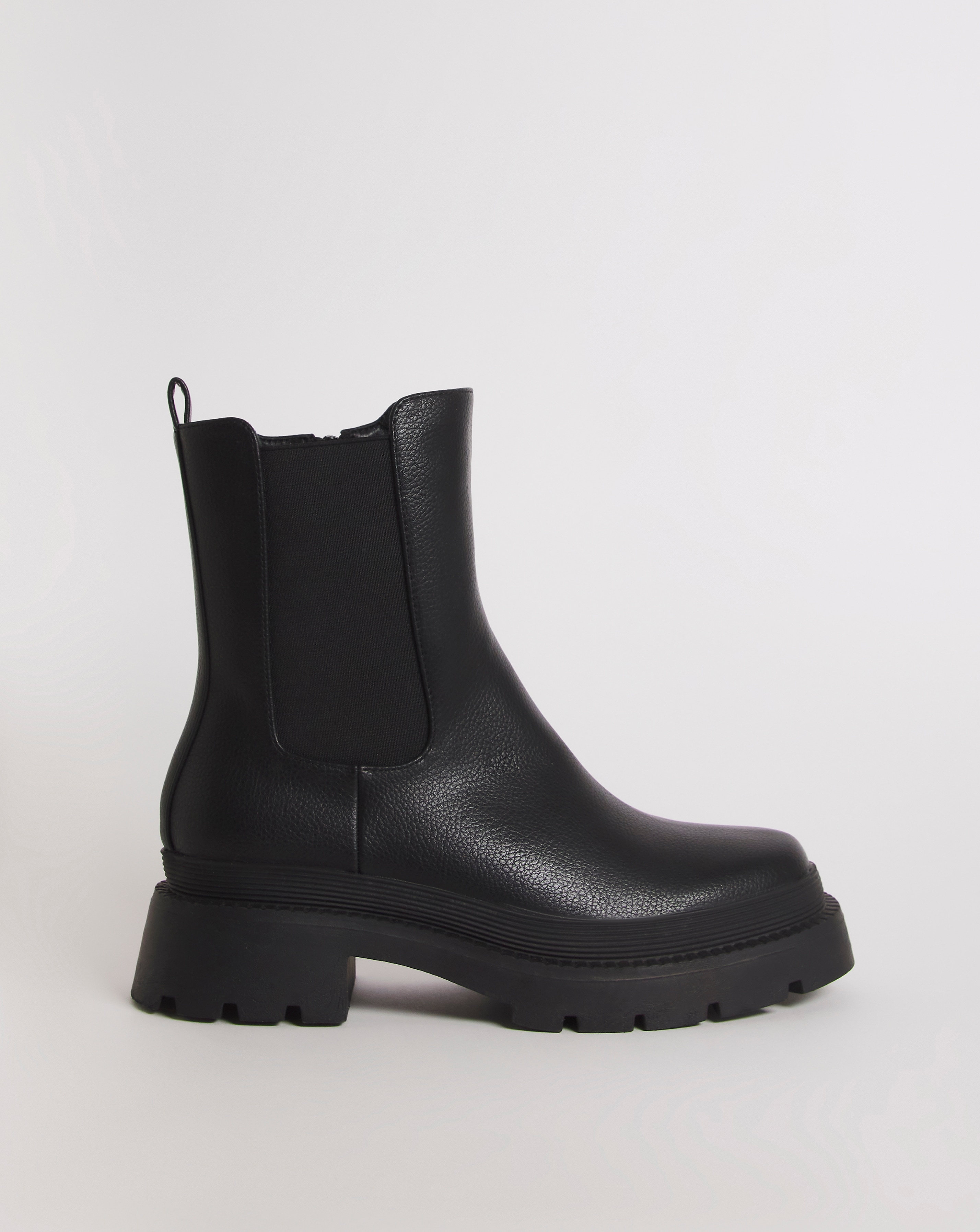 Chunky Chelsea Ankle Boots Wide