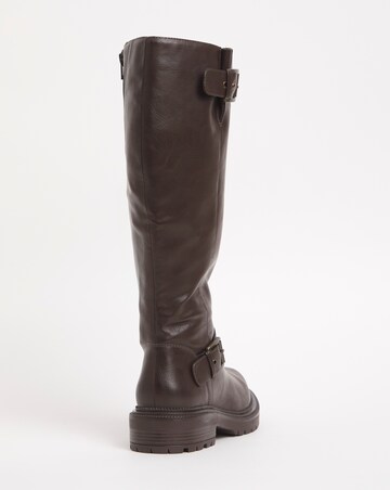 Buckle Detail Knee High Boots ExWide SC