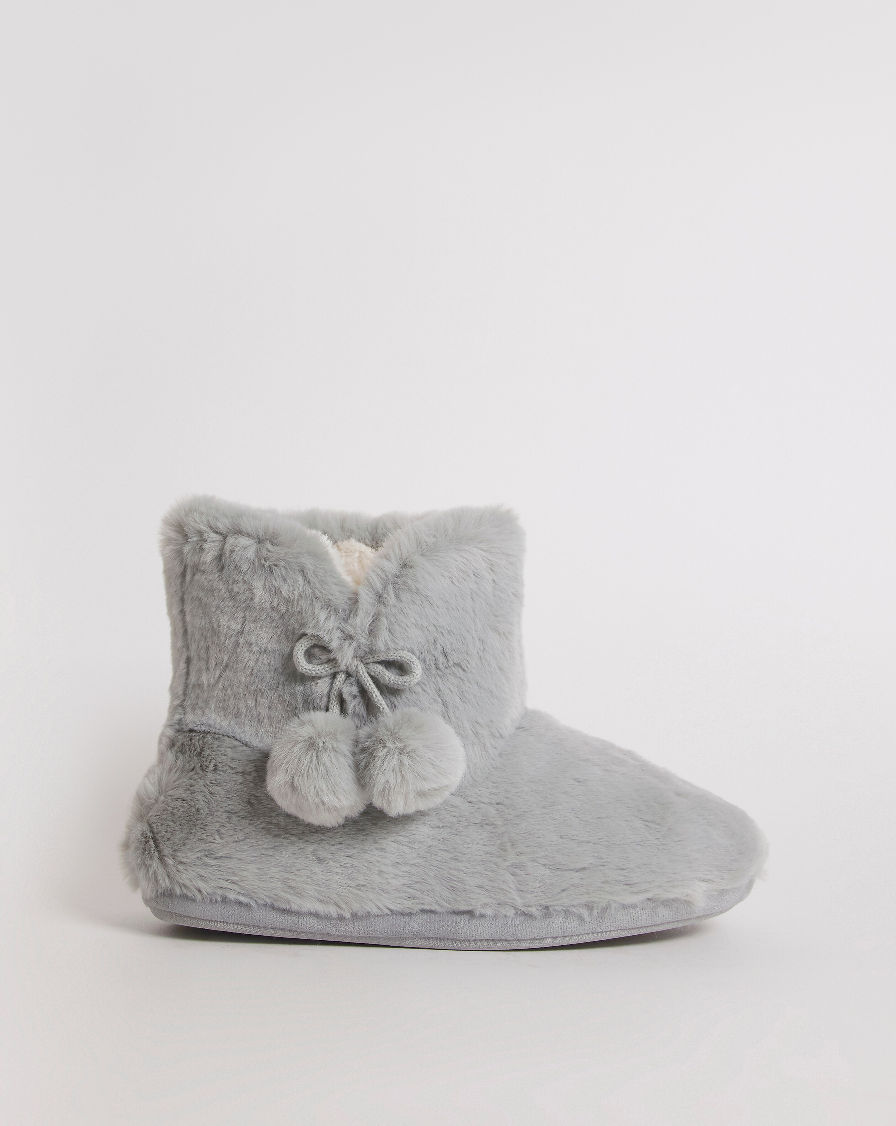 Carla Faux Fur Bootie Slippers Wide Fit Simply Be